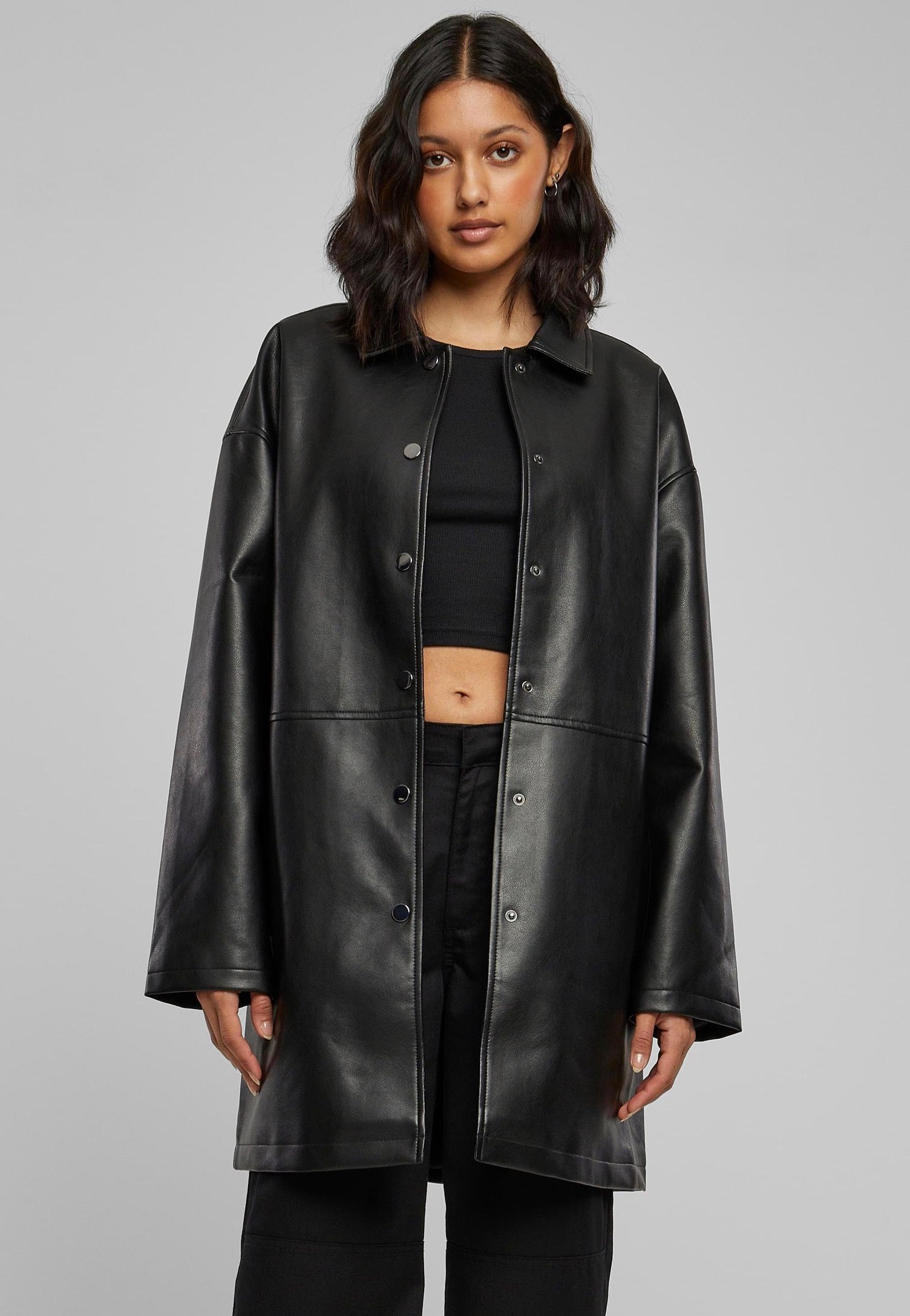 Urban Classics - Faux Leather Black - Leather Jacket Outlet Official