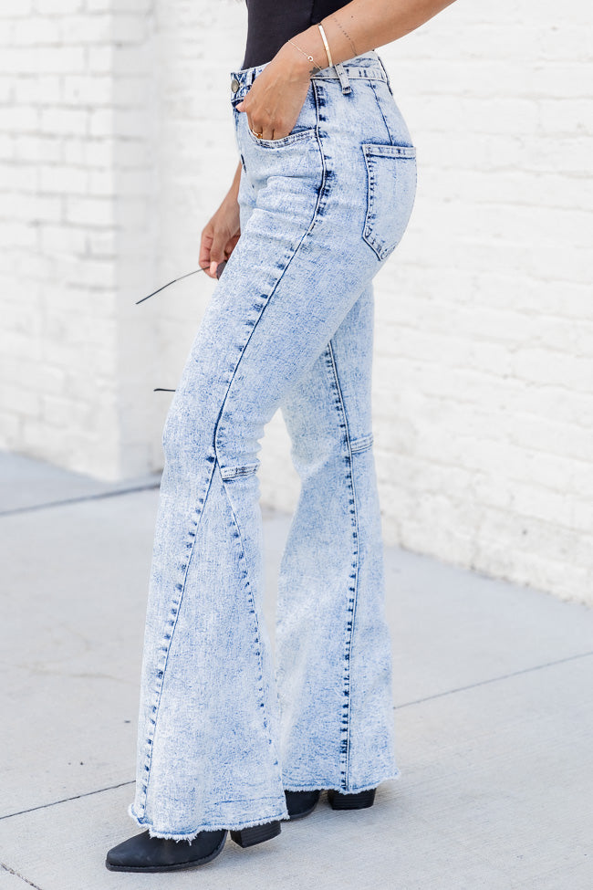 Caroline Acid Wash High Waisted Flare Jeans FINAL SALE Choice