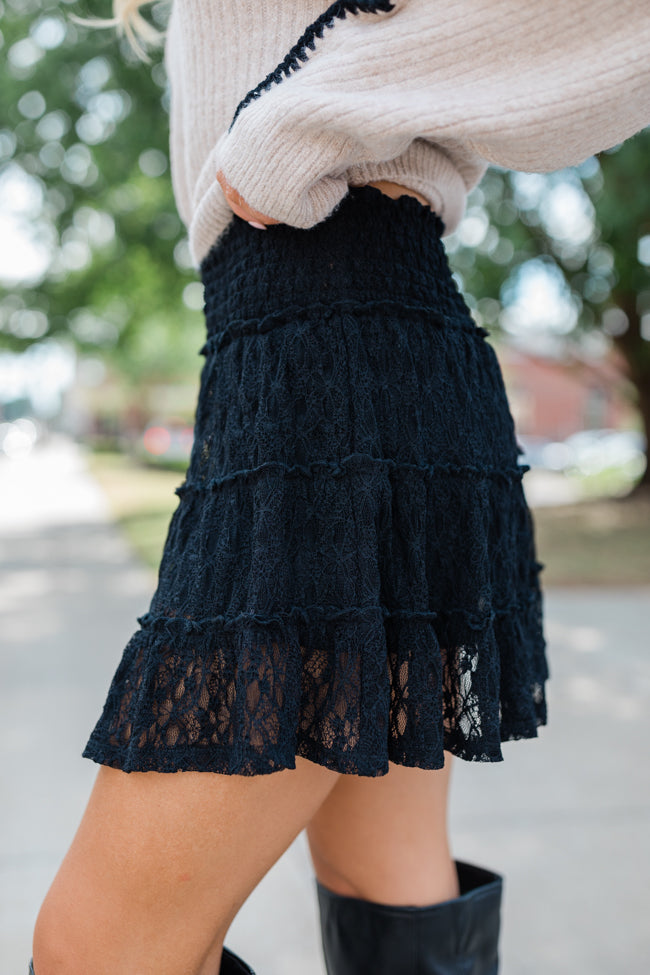 Through The Garden Black Lace Mini Skort Outlet Ebay