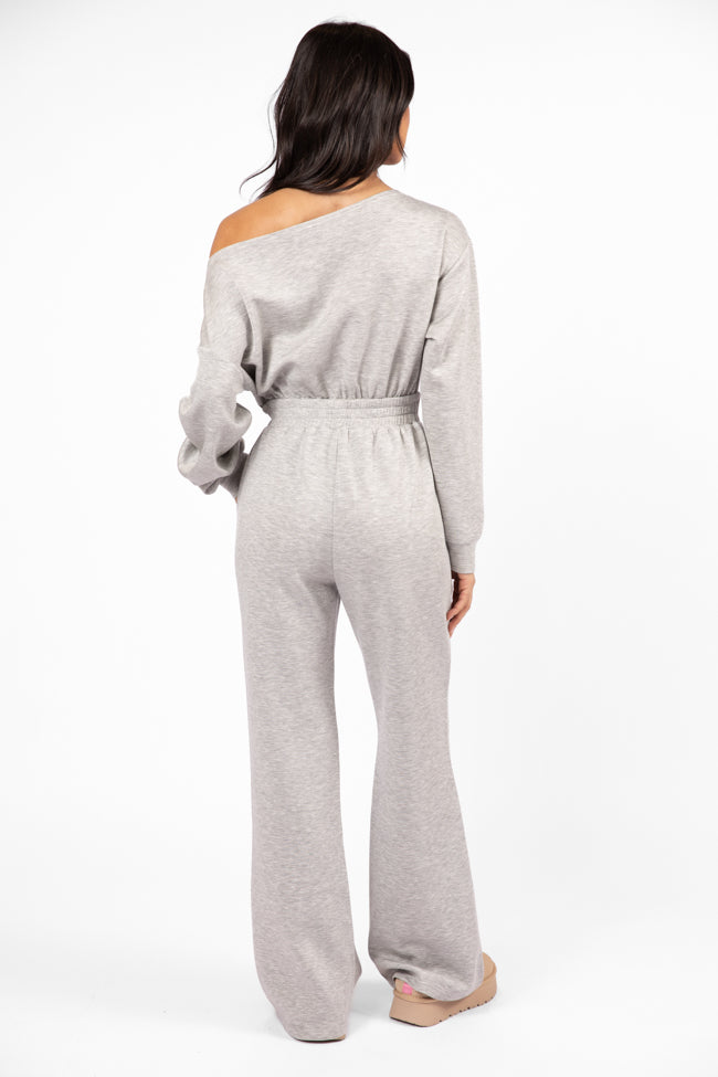 Wear It Out Heather Grey Boat Neck Jumpsuit SALE Cheap Best Wholesale