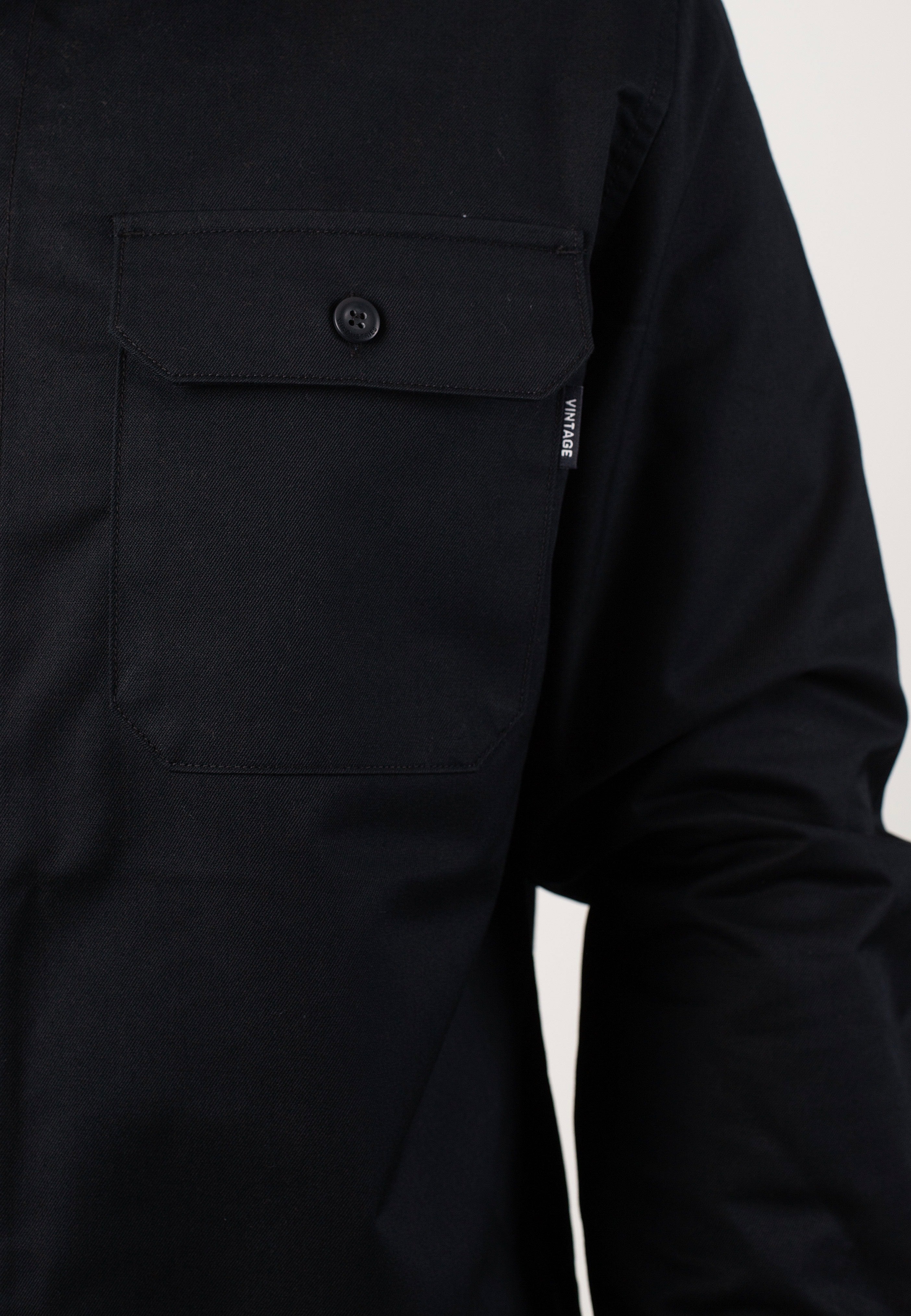 Vintage Industries - Harris Black - Shirt Comfortable Online