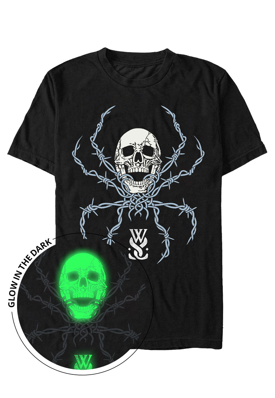 While She Sleeps - Anti Social Spider Glow In The Dark - T-Shirt Hot Sale