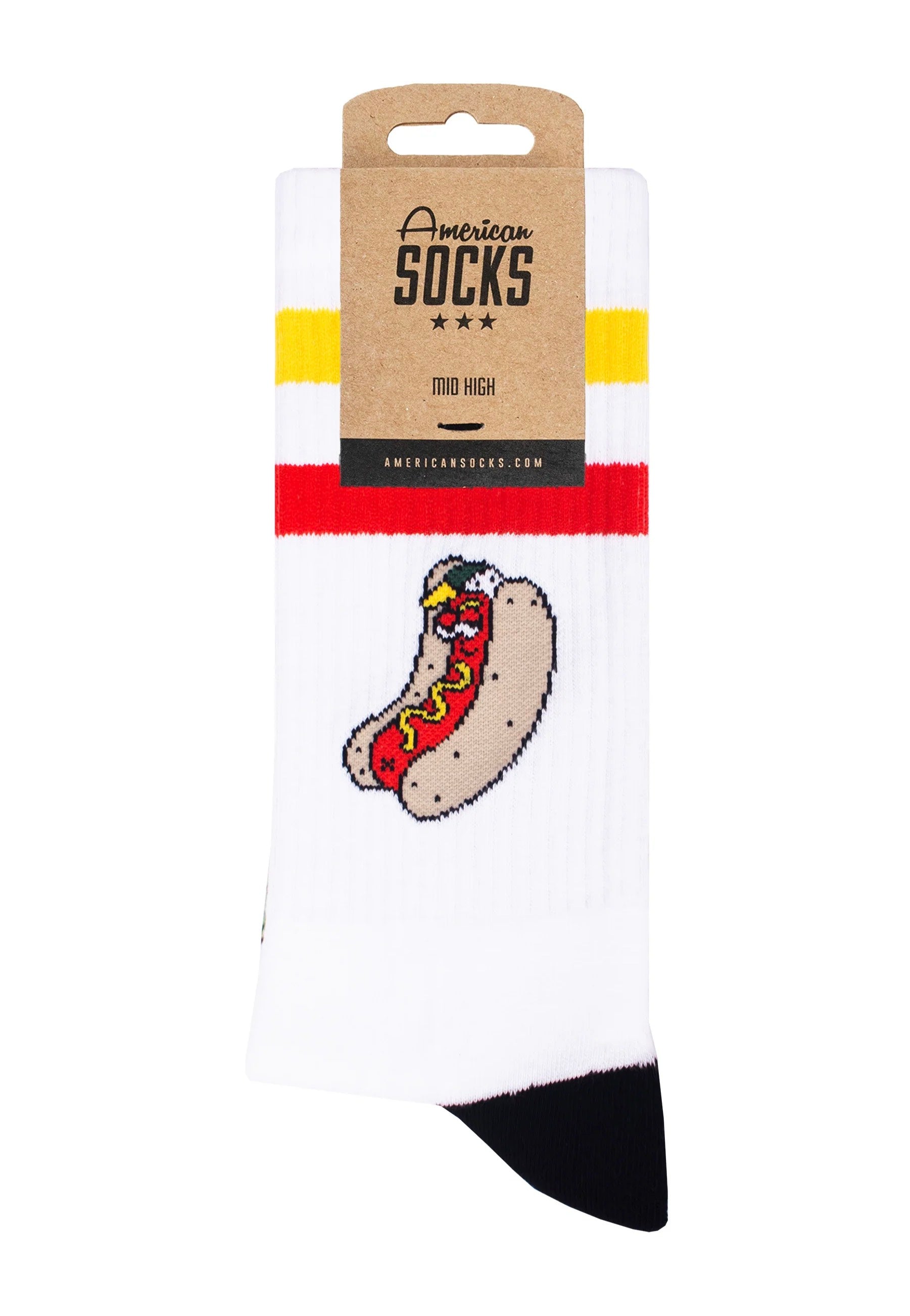 American Socks - Hot Dog Mid High White - Socks Buy Cheap Hot Sale