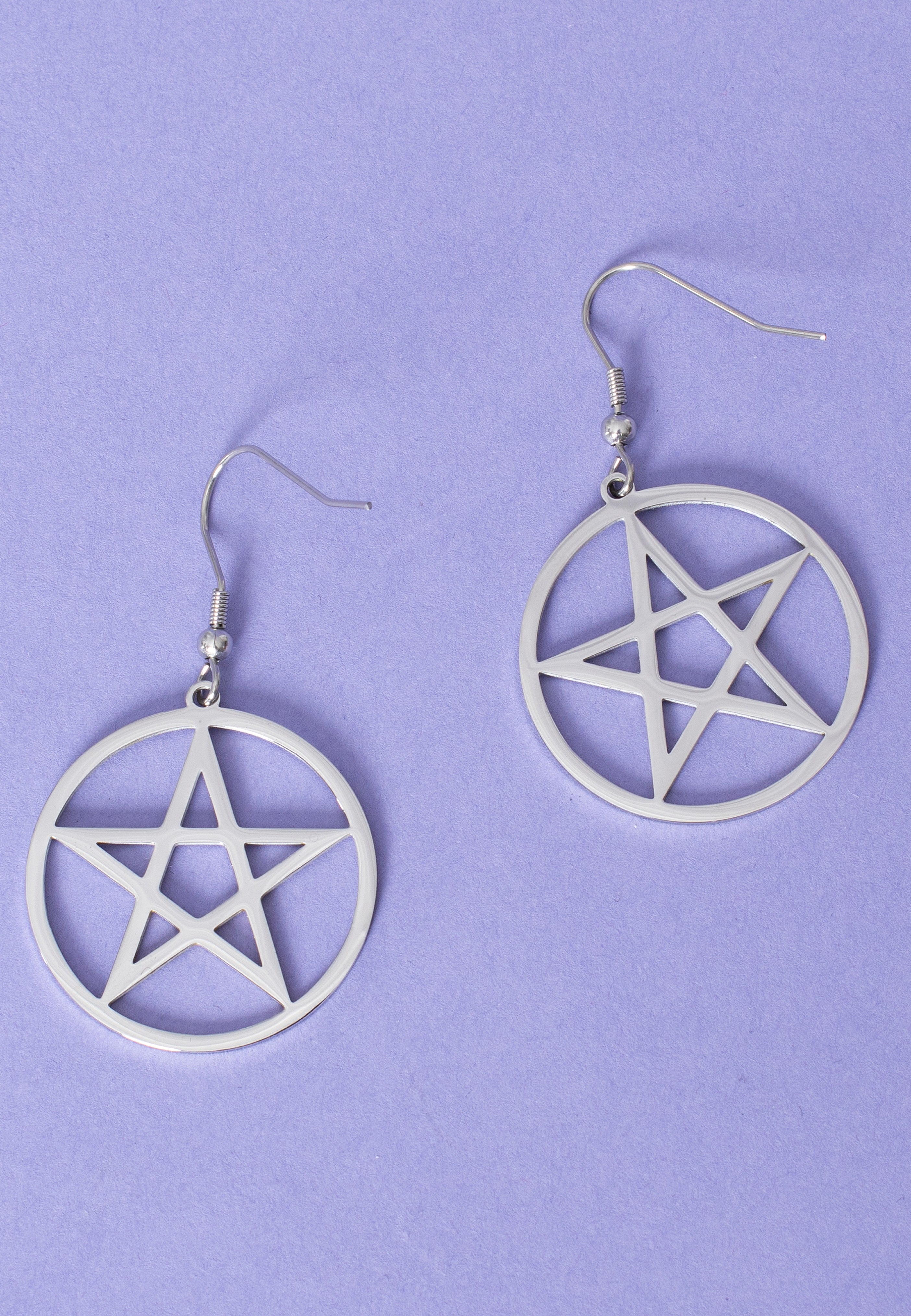 etNox - Big Pentagramm Silver - Earrings Cheap Sale Purchase