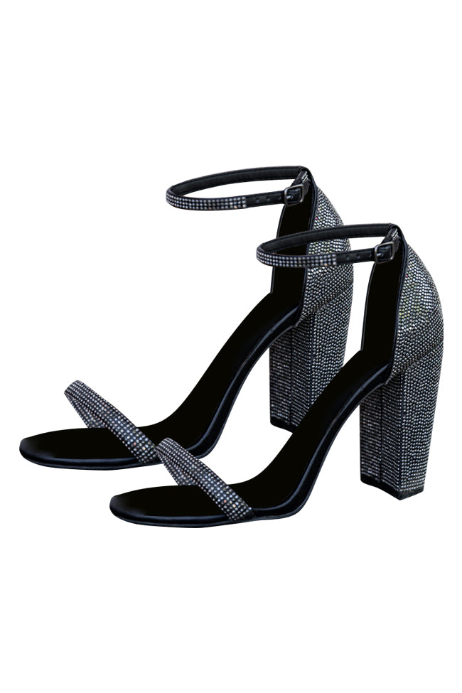 Haven Black Rhinestone Block Heels FINAL SALE Outlet Official Site