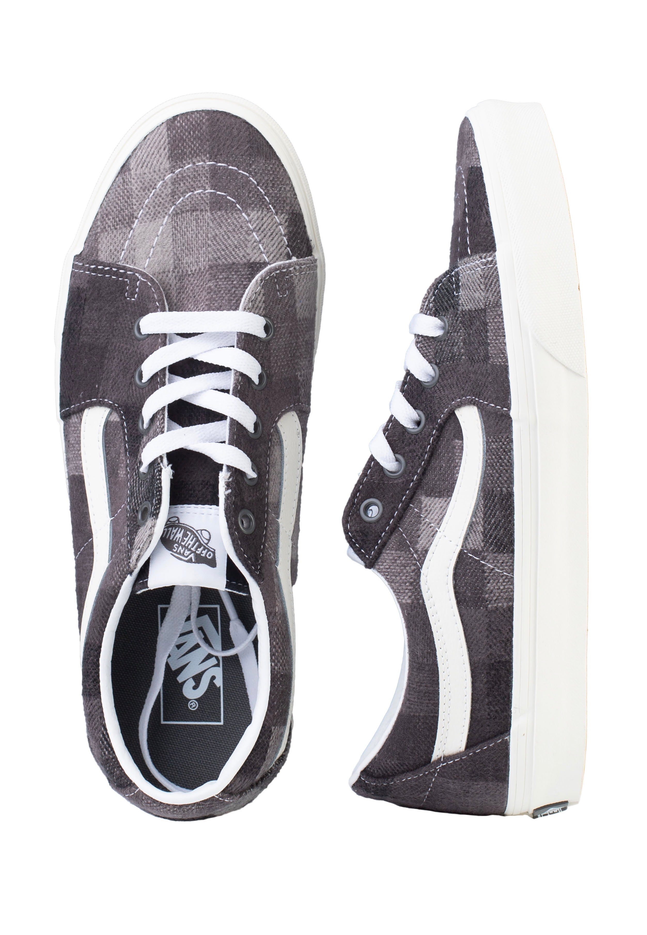 Vans - SK8-Low Sweater Check Gray - Shoes Outlet Find Great