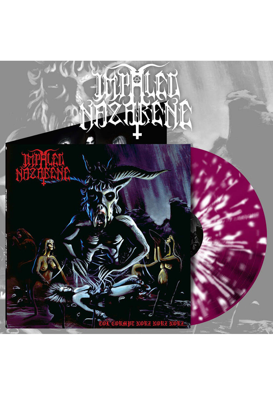 Impaled Nazarene - Tol Cormpt Norz Norz Norz Violet/White - Splattered Vinyl Outlet Best Seller