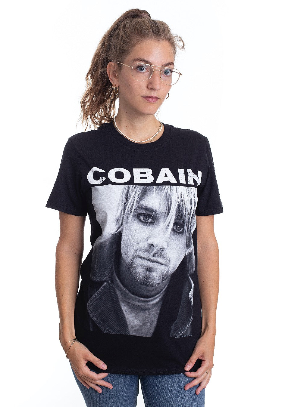 Kurt Cobain - Kurt B/W Photo - T-Shirt Clearance Free Shipping