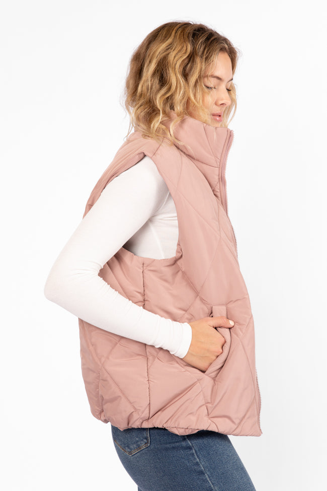 Mountainside Moment Mauve Quilted Puffer Vest SALE Countdown Package