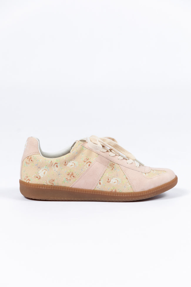 Rebecca Beige and Floral Sneakers Discount Footlocker Pictures