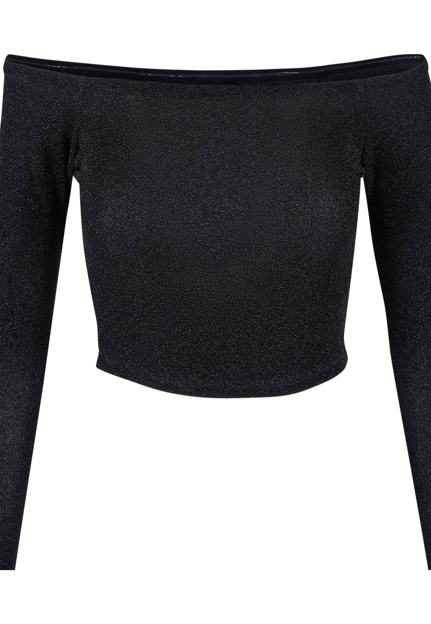 Urban Classics - Ladies Off Shoulder Glitter Black - Longsleeve Get Authentic For Sale