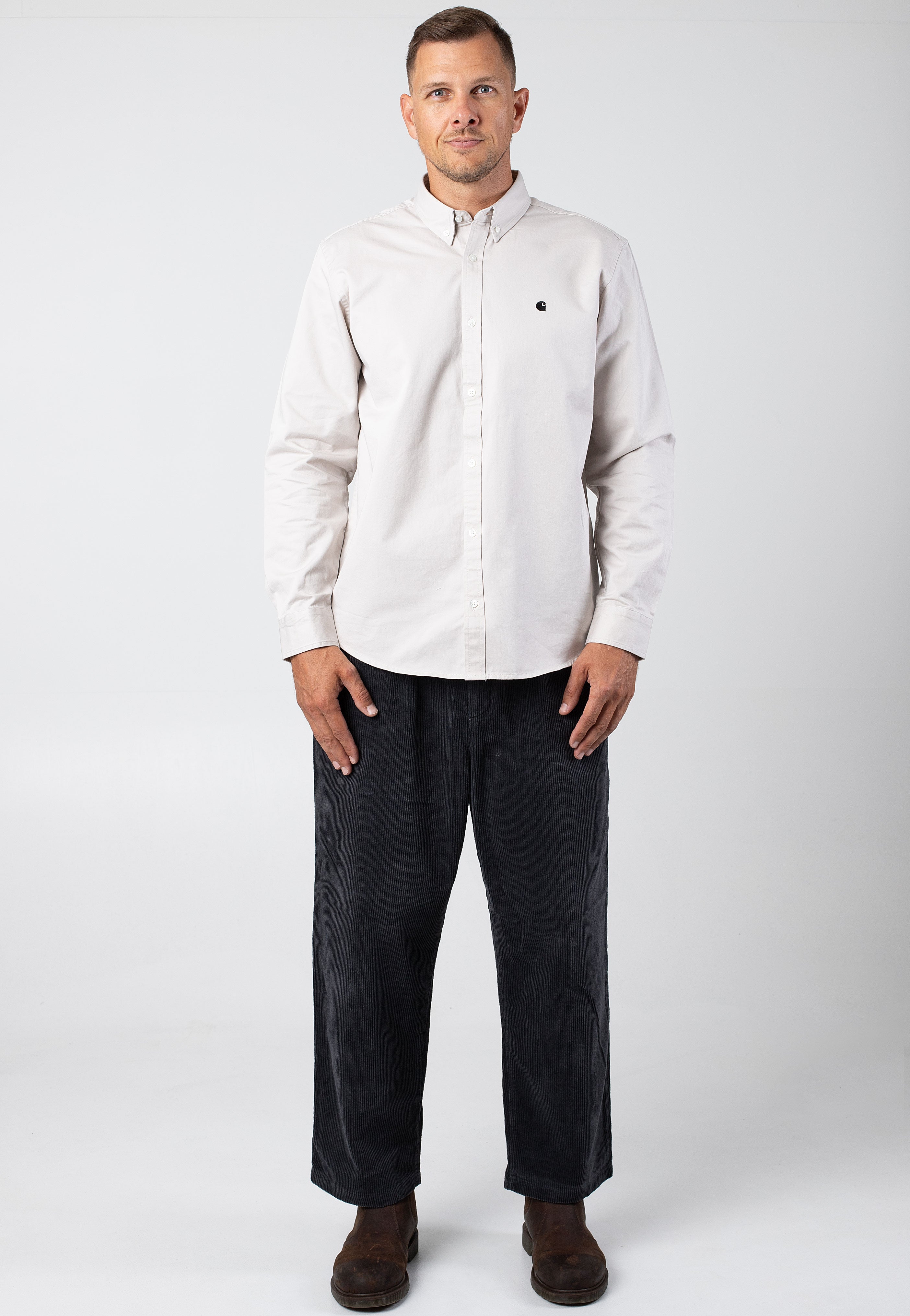 Carhartt WIP - Madison Moonbeam/Black - Shirt Outlet Online