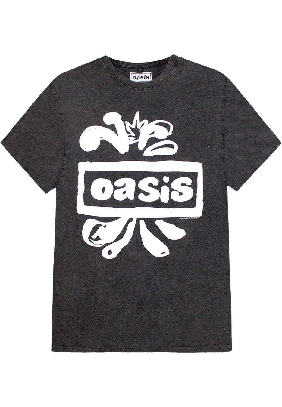 Oasis - Logo Splat Stone Washed - T-Shirt Big Discount For Sale