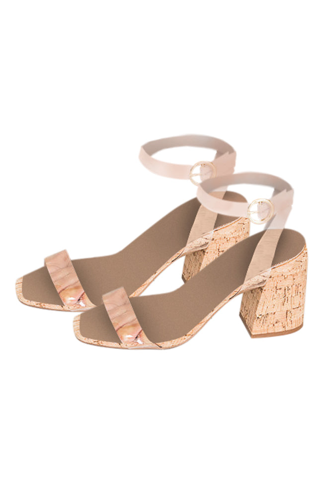 Wren Clear Cork Detail Heels FINAL SALE Cheap Pice From China