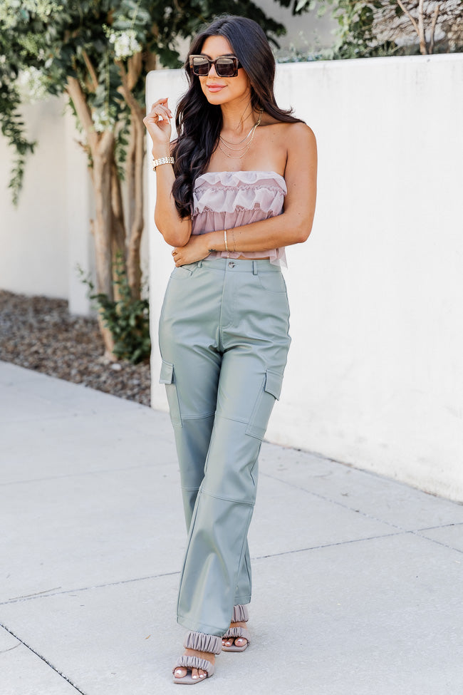 Calling All The Time Blush Ruffled Strapless Top FINAL SALE Outlet Online Shop