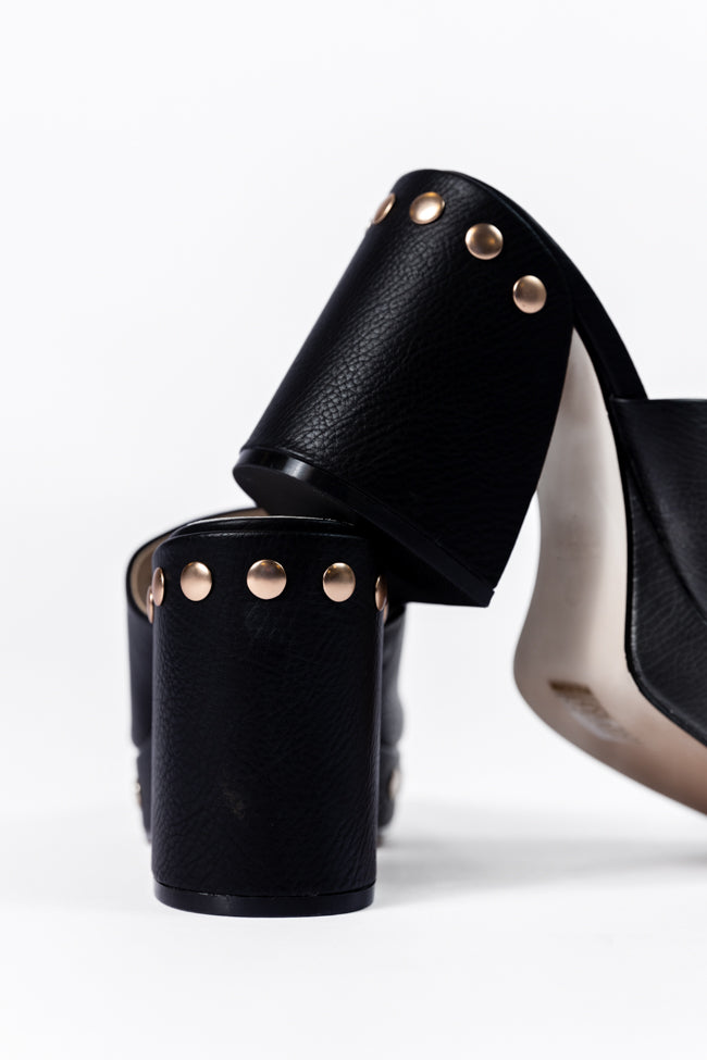 Hunter Black Studded Heels Free Shipping Purchase