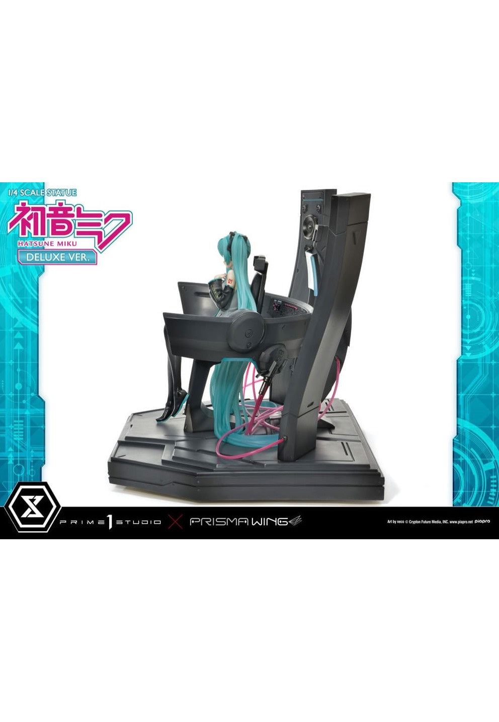 Hatsune Miku - Prisma Wing 1:4 Hatsune Miku Art by neco Deluxe Bonus - Statue Outlet Hot Sale