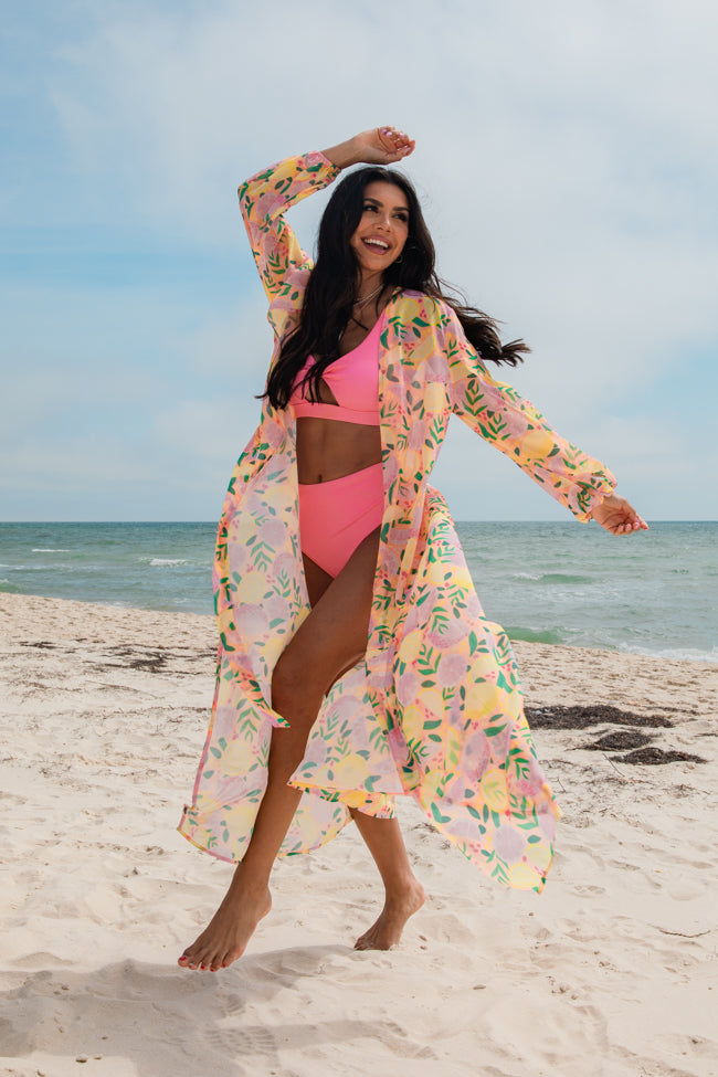 Eyes On Paradise In Squeeze The Day Belted Kimono Cover Up Get To Buy Sale Online