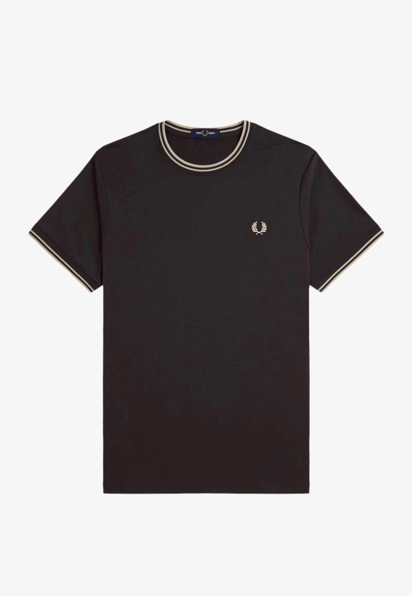 Fred Perry - Twin Tipped Anchor Grey/Oatmeal - T-Shirt Buy Cheap 2025 Newest