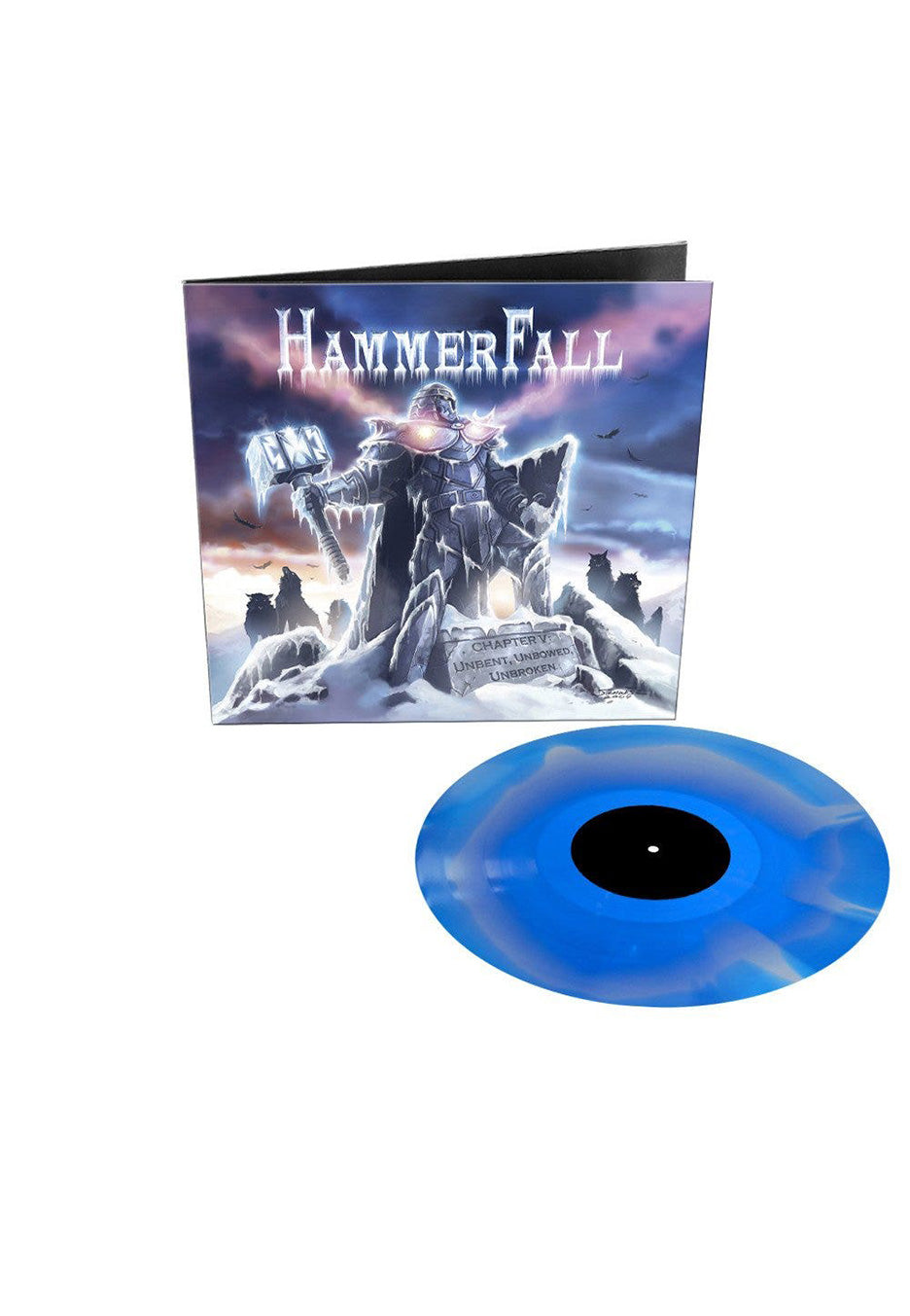 Hammerfall - Chapter V: Unbent, Unbowed, Unbroken Ltd. Blue/White - Colored Vinyl Perfect