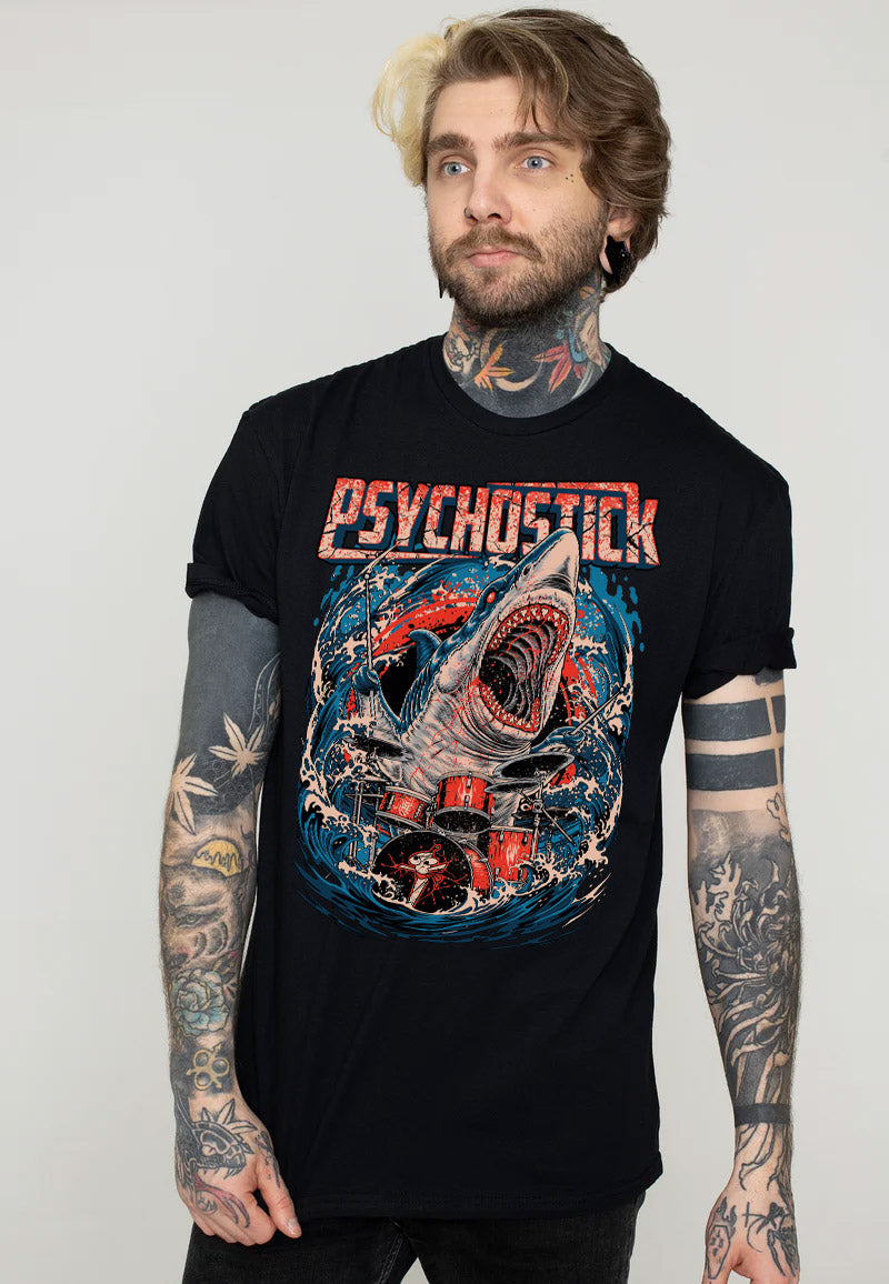 Psychostick - Drum Shark - T-Shirt Sast Cheap Pice