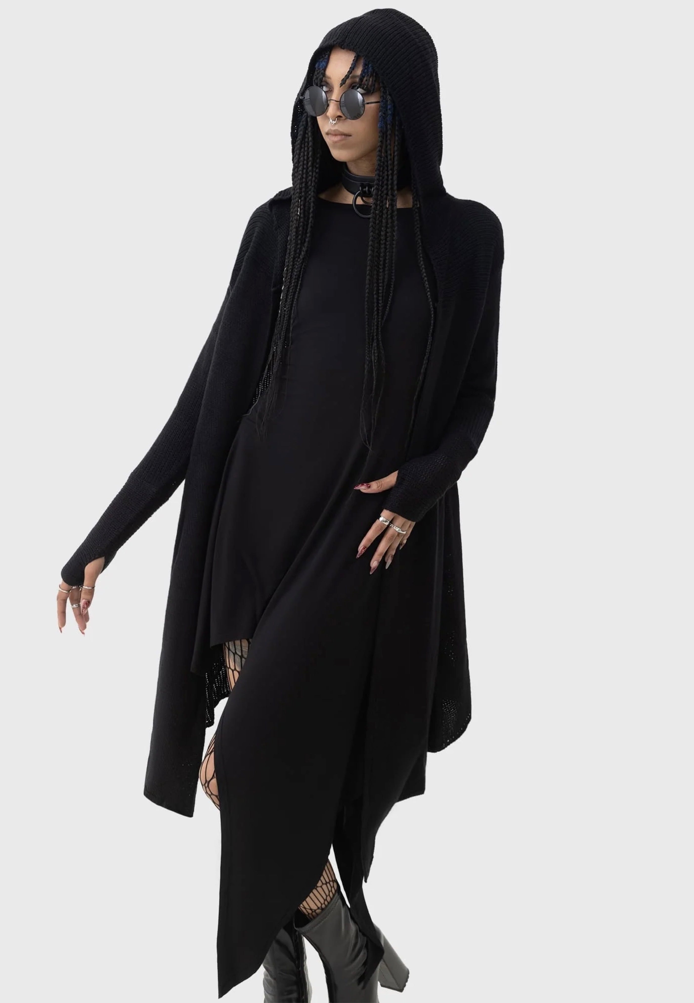 Killstar x Kihilist - Last Quarter Hooded Black - Cardigan Cheap Sale Manchester Great Sale