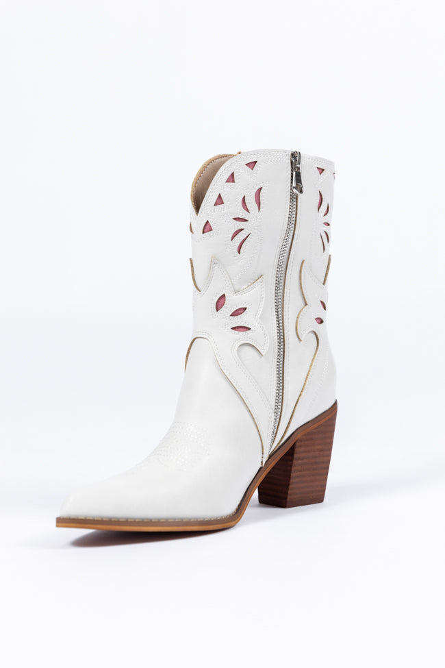 Dallas White Pointed Toe Booties Pices Cheap Pice