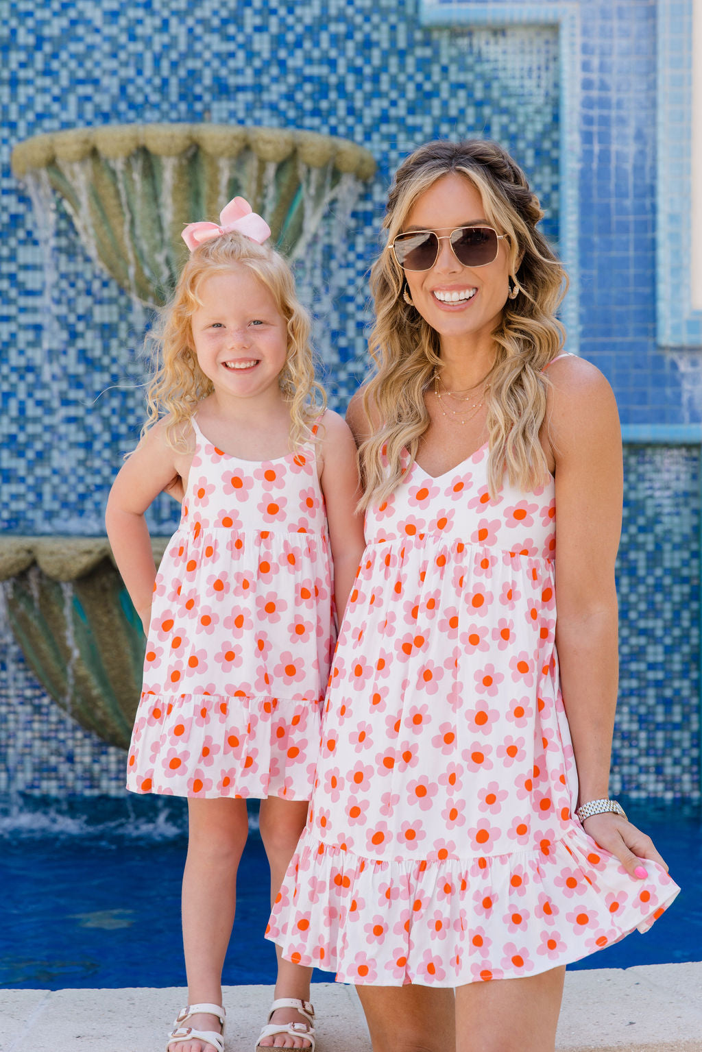 Kid's Keep Blooming In Kennedy Daisy Floral Dress Tori X Pink Lily