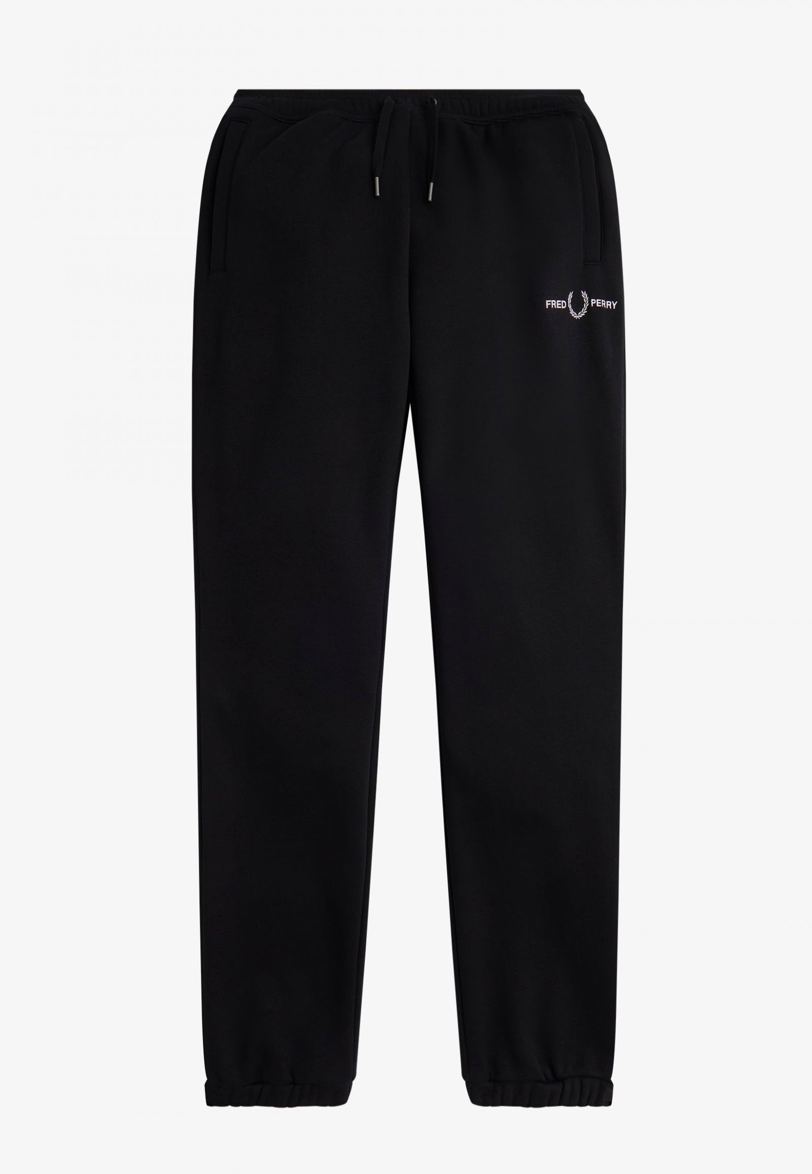 Fred Perry - Embroidered Black - Sweat Pants Sale Ebay