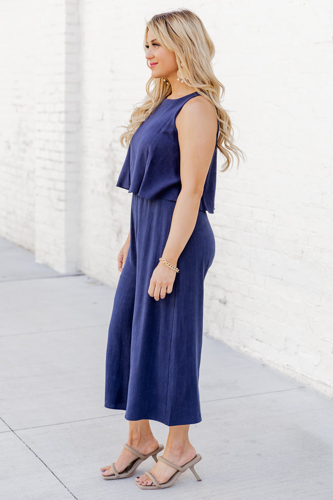 Never Wanna Leave Navy Jumpsuit FINAL SALE Clearance Pre Order