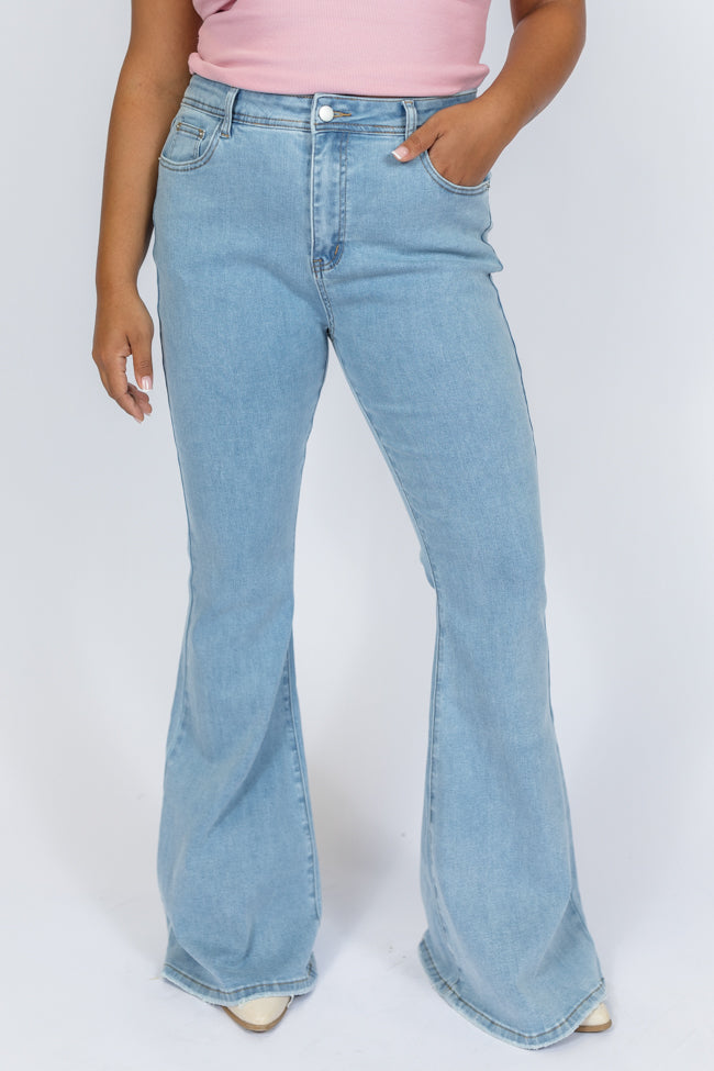 Maren Light Wash Stretchy Flare Jeans FINAL SALE Clearance Store For Sale