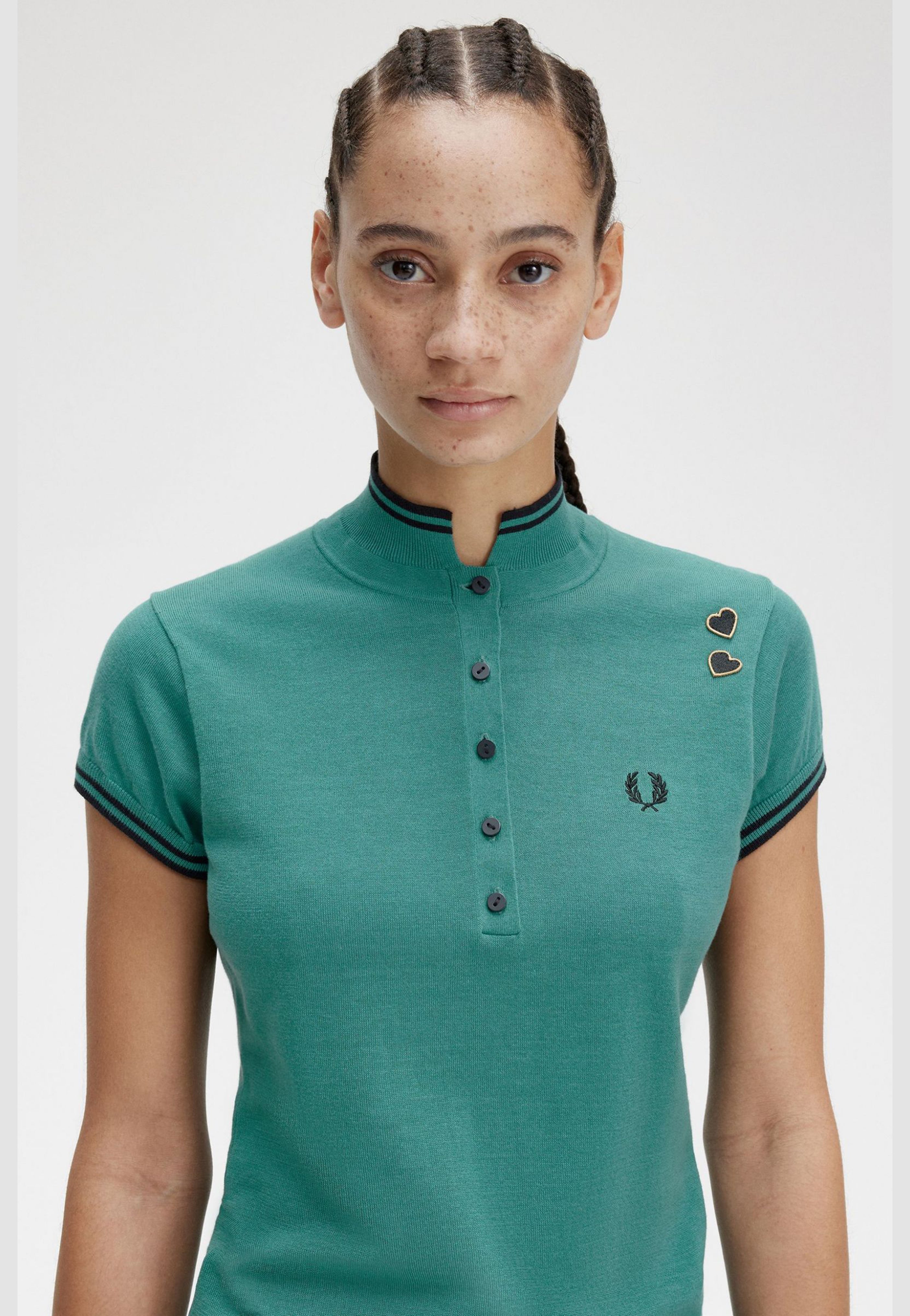 Fred Perry x Amy Winehouse - Knitted Deep Mint - Polo Cheapest Pice