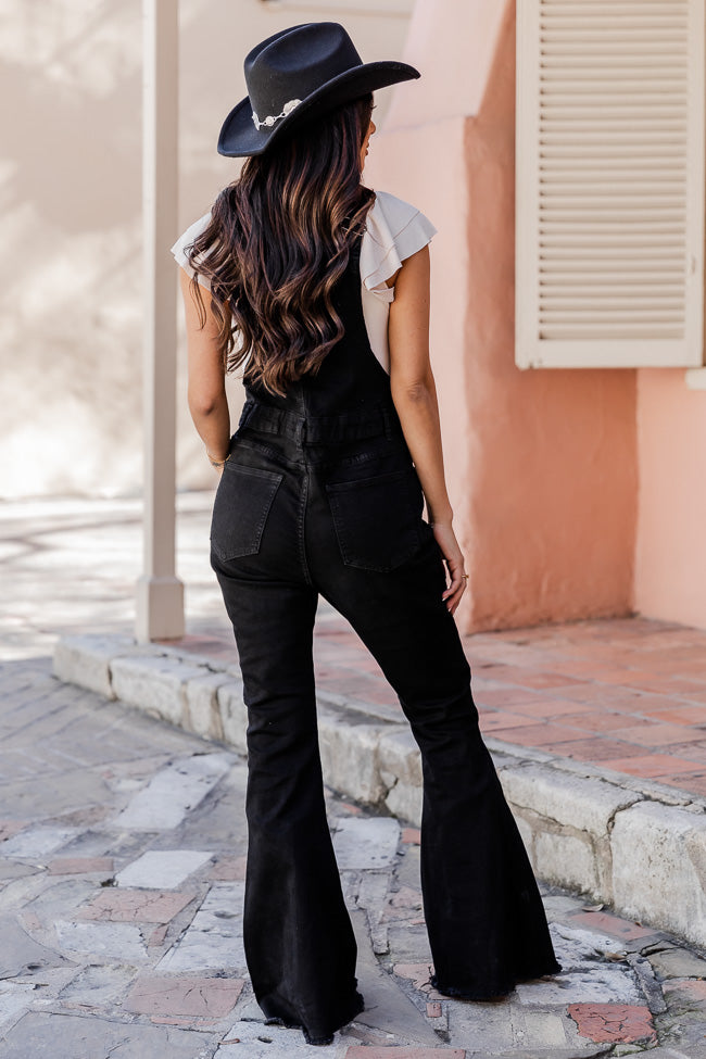 My Baby Loves Me Black Flared Overalls FINAL SALE Sale With Mastercard