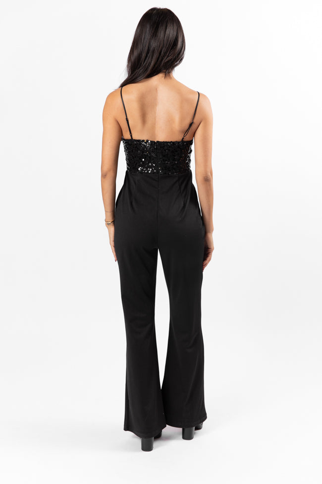 Even The Score Black Sequin Top Jumpsuit SALE Best Pices Online