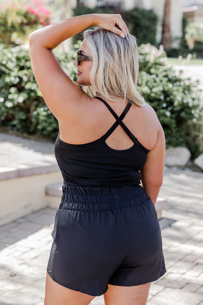 Best Shot Black Active Romper With Mastercard