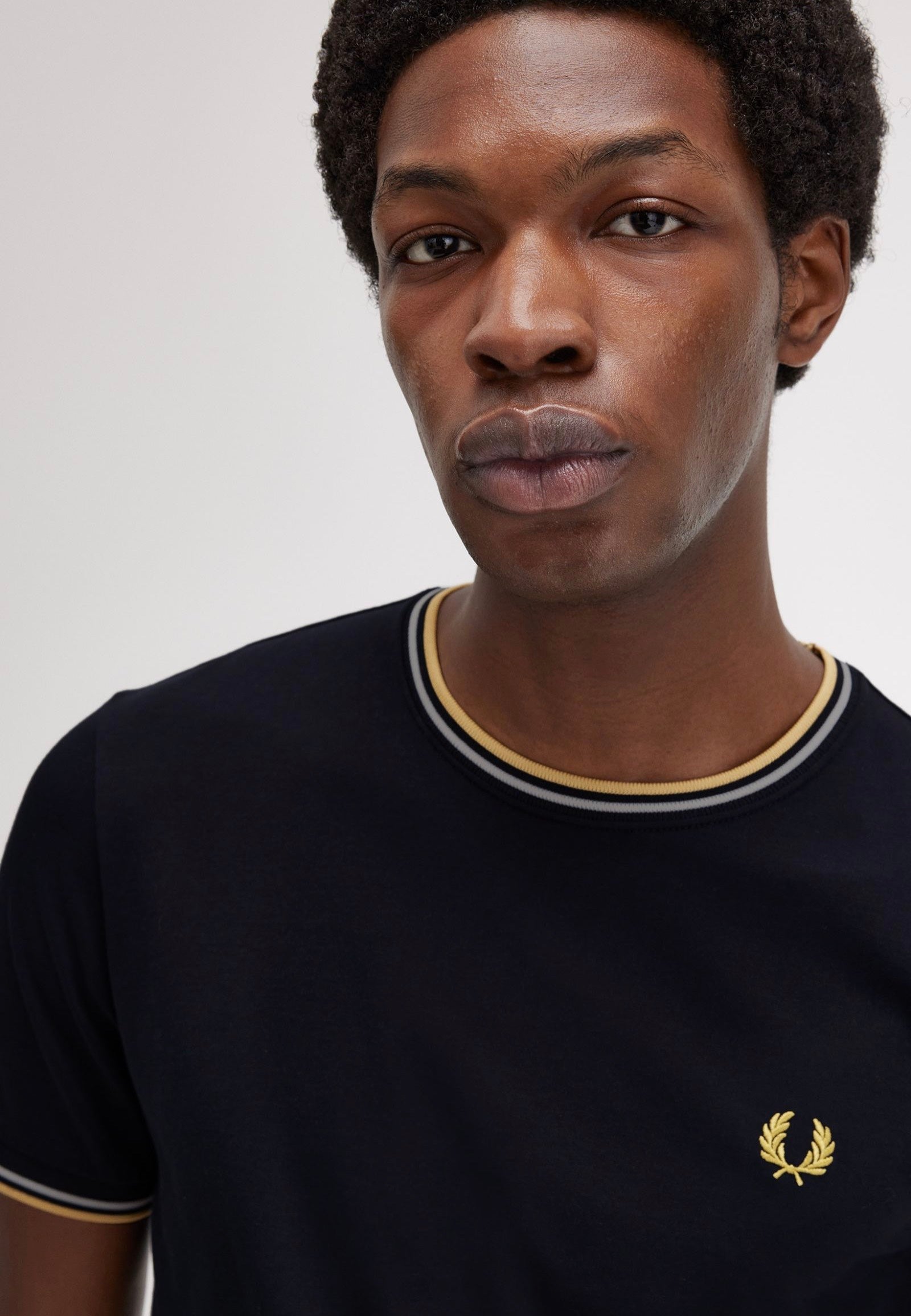 Fred Perry - Twin Tipped Navy/Ecru/Honeycomb - T-Shirt Release Dates Sale Online