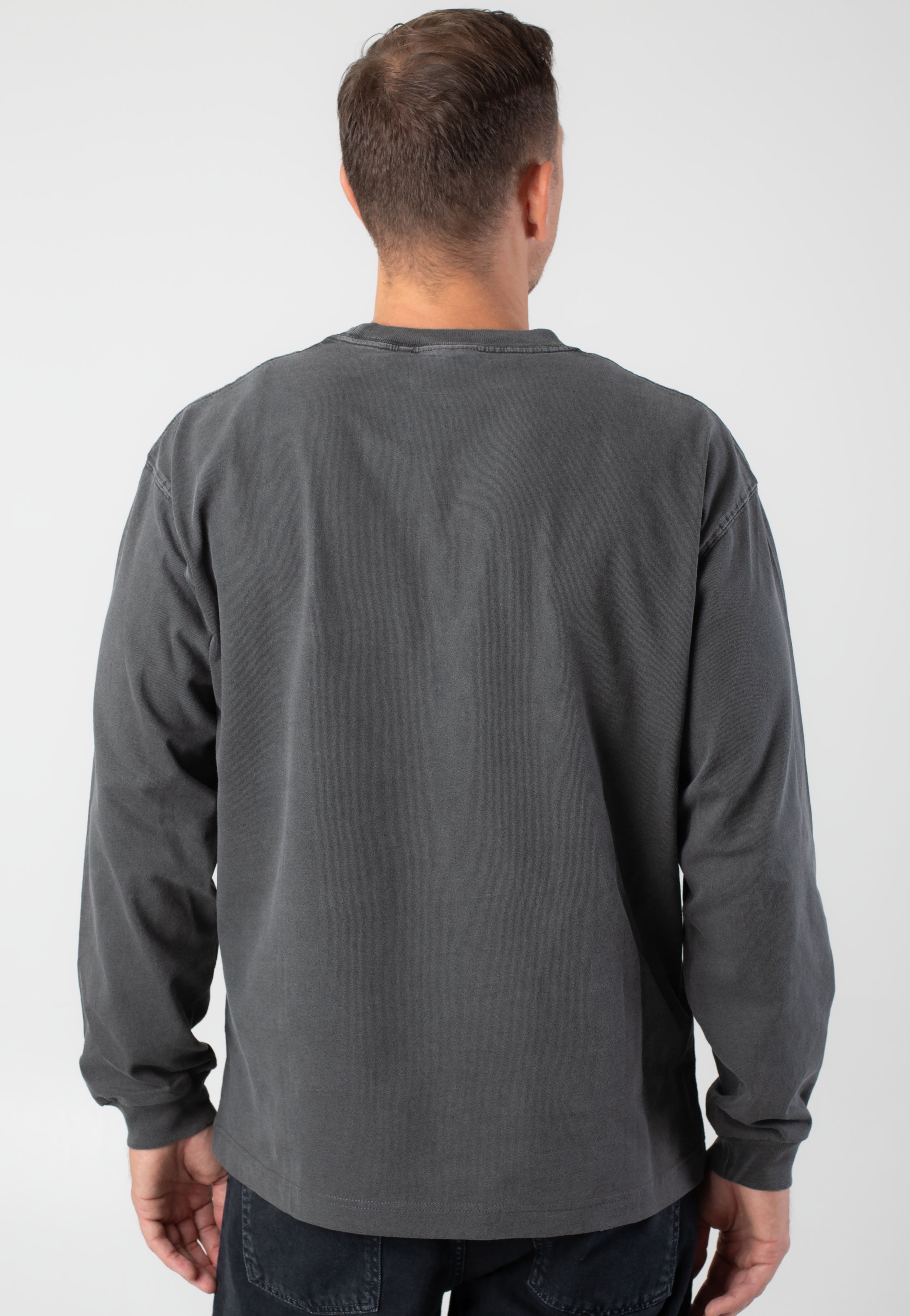 Carhartt WIP - Vista Garment Dyed Graphite - Longsleeve Outlet Marketable