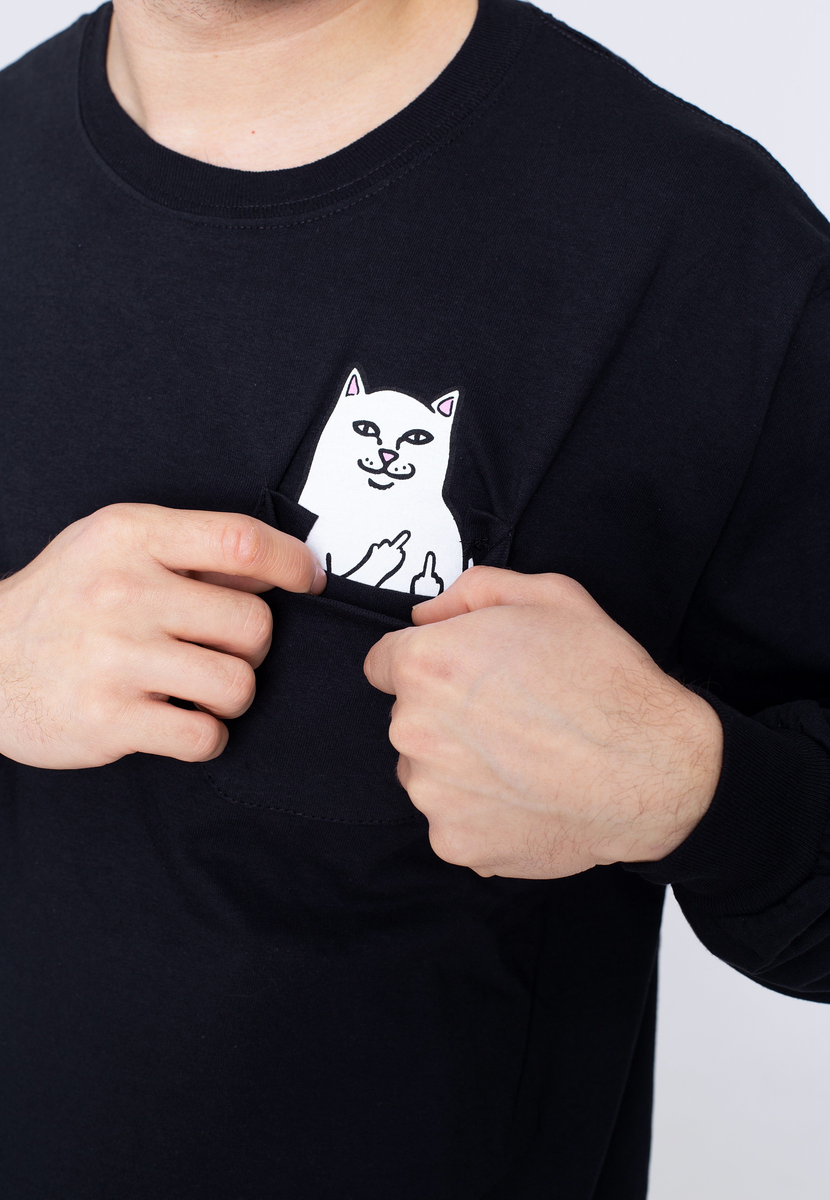 RIPNDIP - Lord Nermal Pocket Black - Longsleeve Cheap Sale Excellent