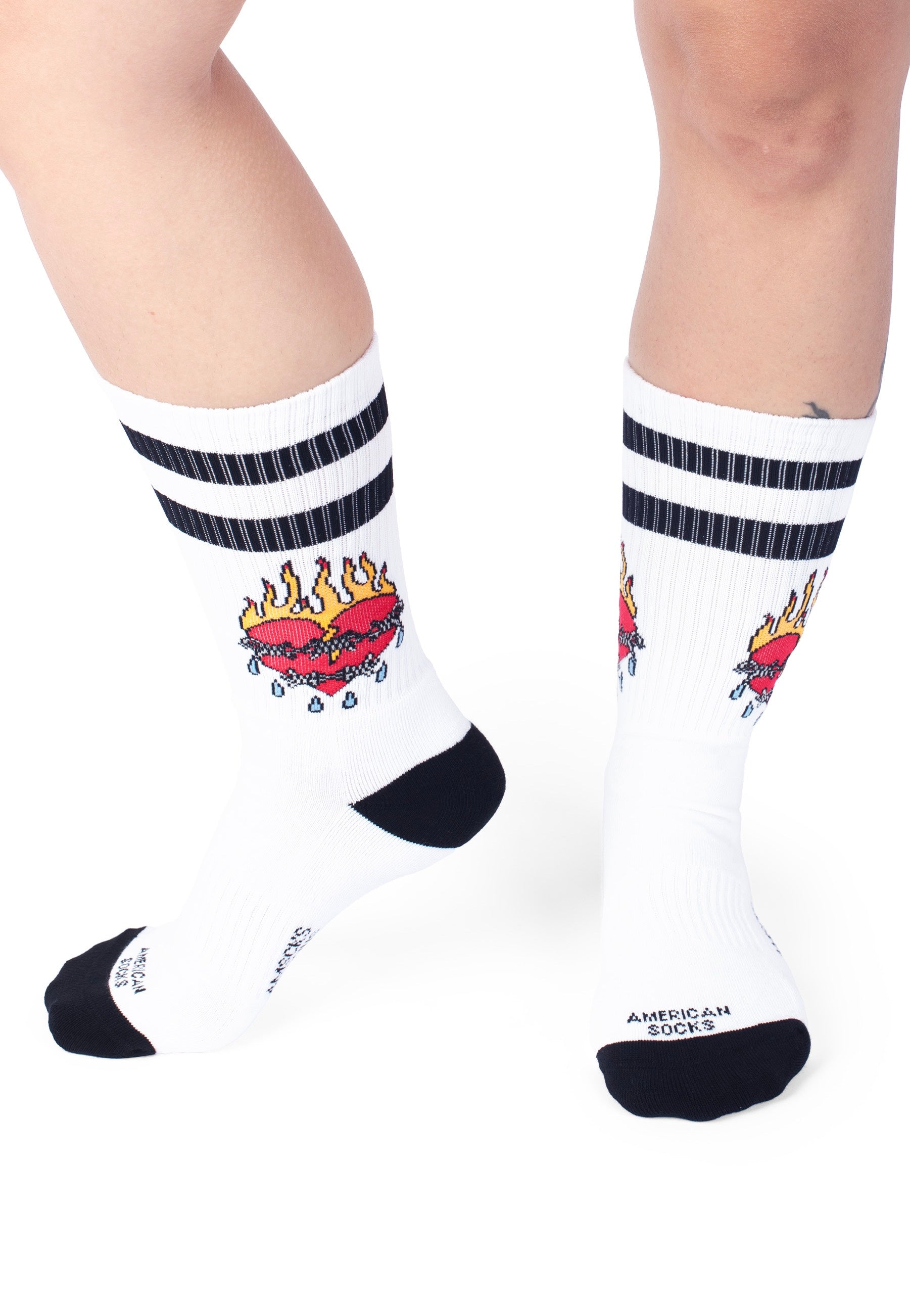 American Socks - United Hearts Mid High White - Socks Footlocker For Sale