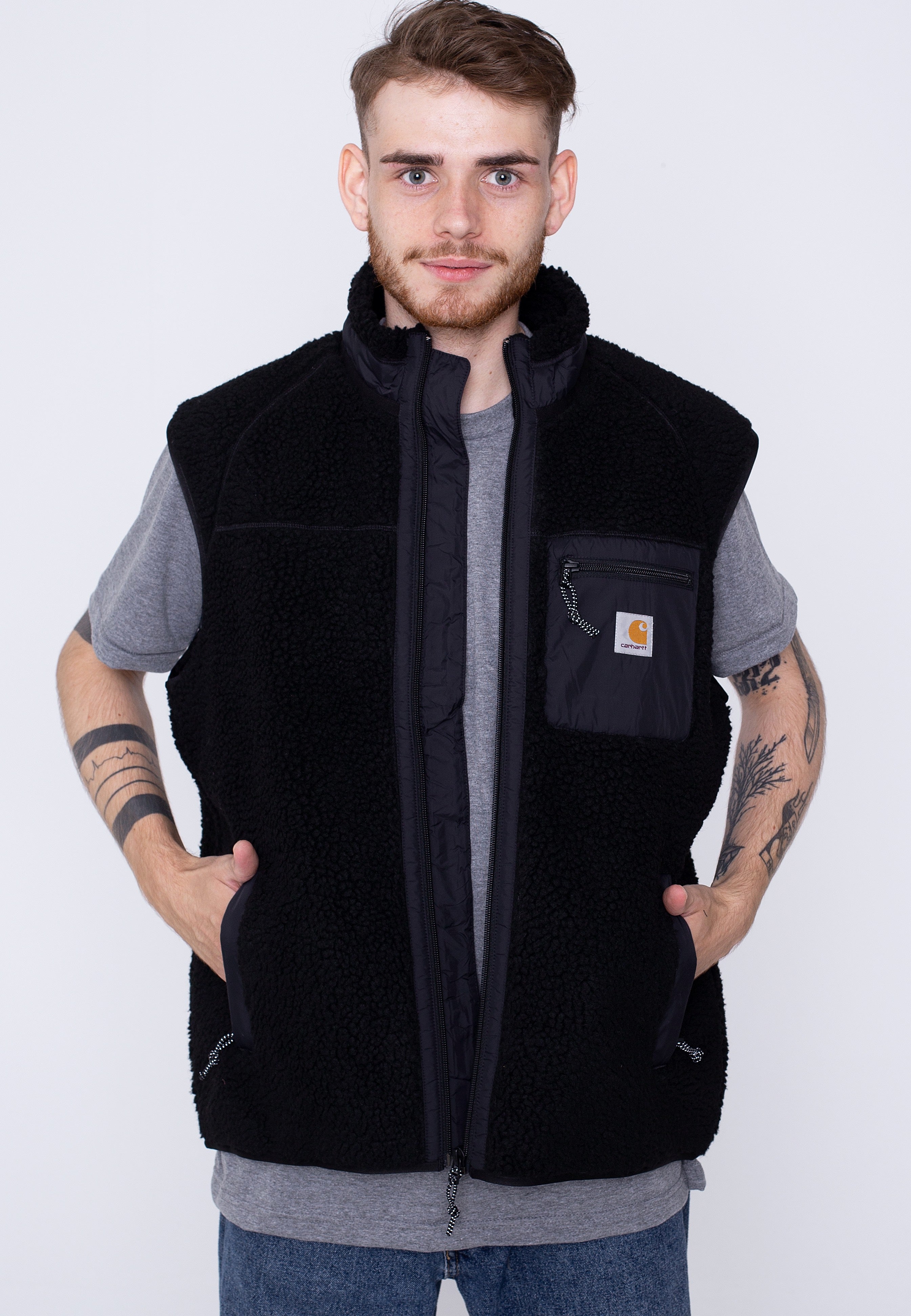 Carhartt WIP - Prentis Liner Black/Black - Vest Cheap Pice Top Quality