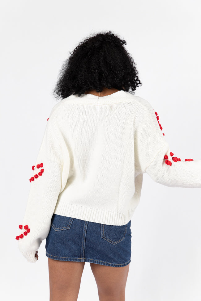 Better Together Ivory Heart Embroidered Cardigan FINAL SALE Quality From China Cheap