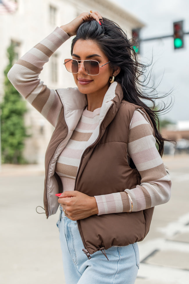 Where You See Fit Cocoa and Khaki Reversible Vest With Mastercard Online