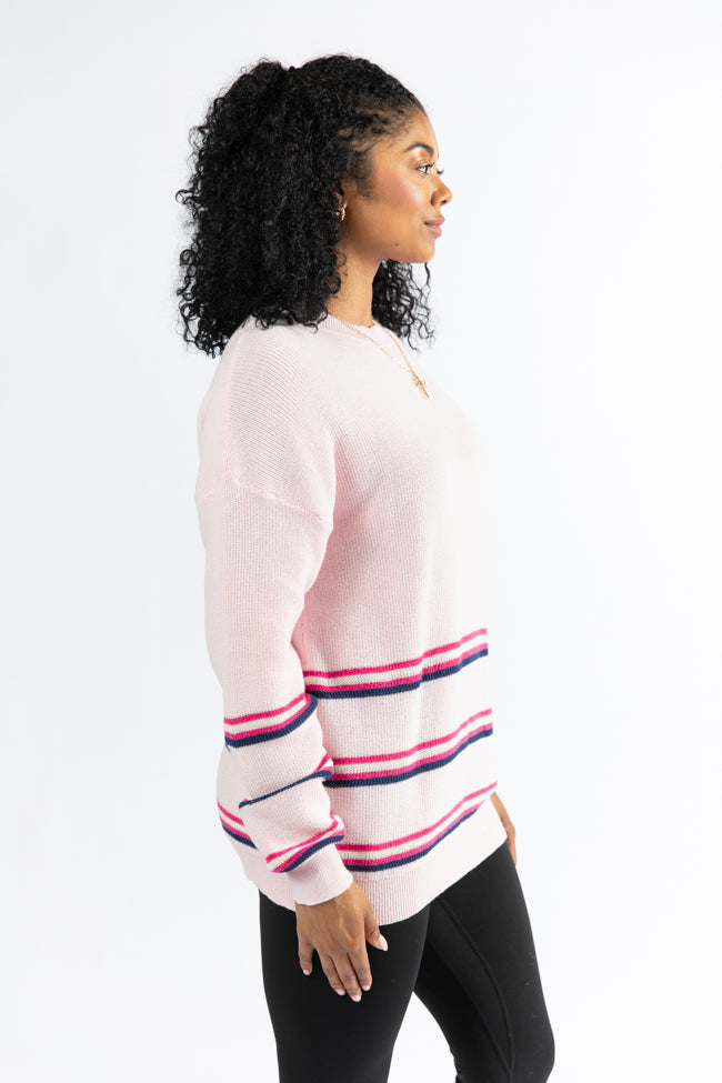 Seeing Stripes Pink and Purple Striped Sweater FINAL SALE Outlet Sale Online