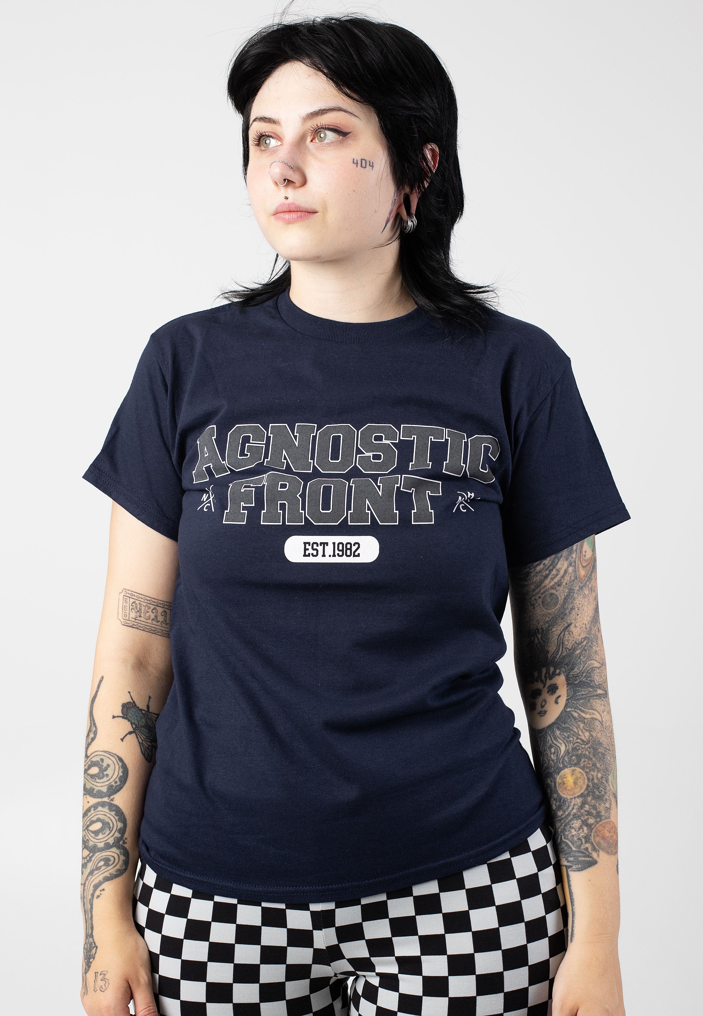 Agnostic Front - Baseball Logo Navy - T-Shirt Get To Buy Cheap Pice