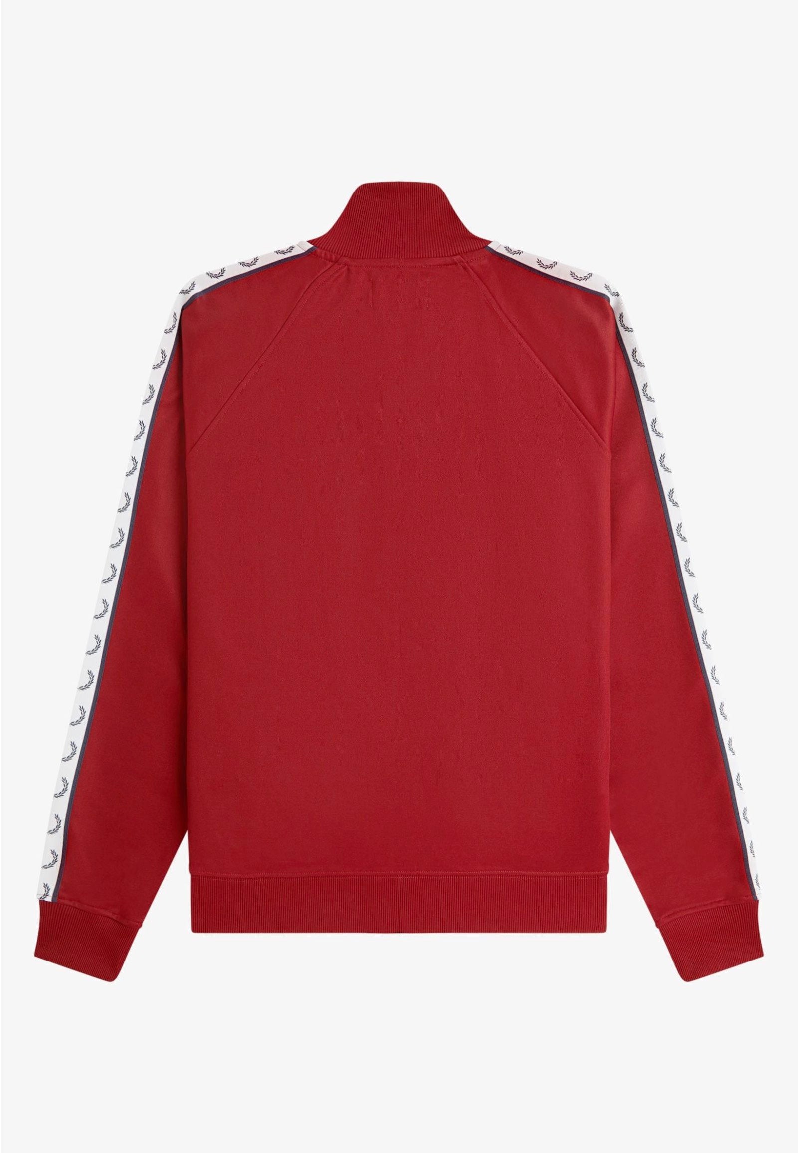 Fred Perry - Taped Track Burnt Red - Track Jacket Best Seller For Sale