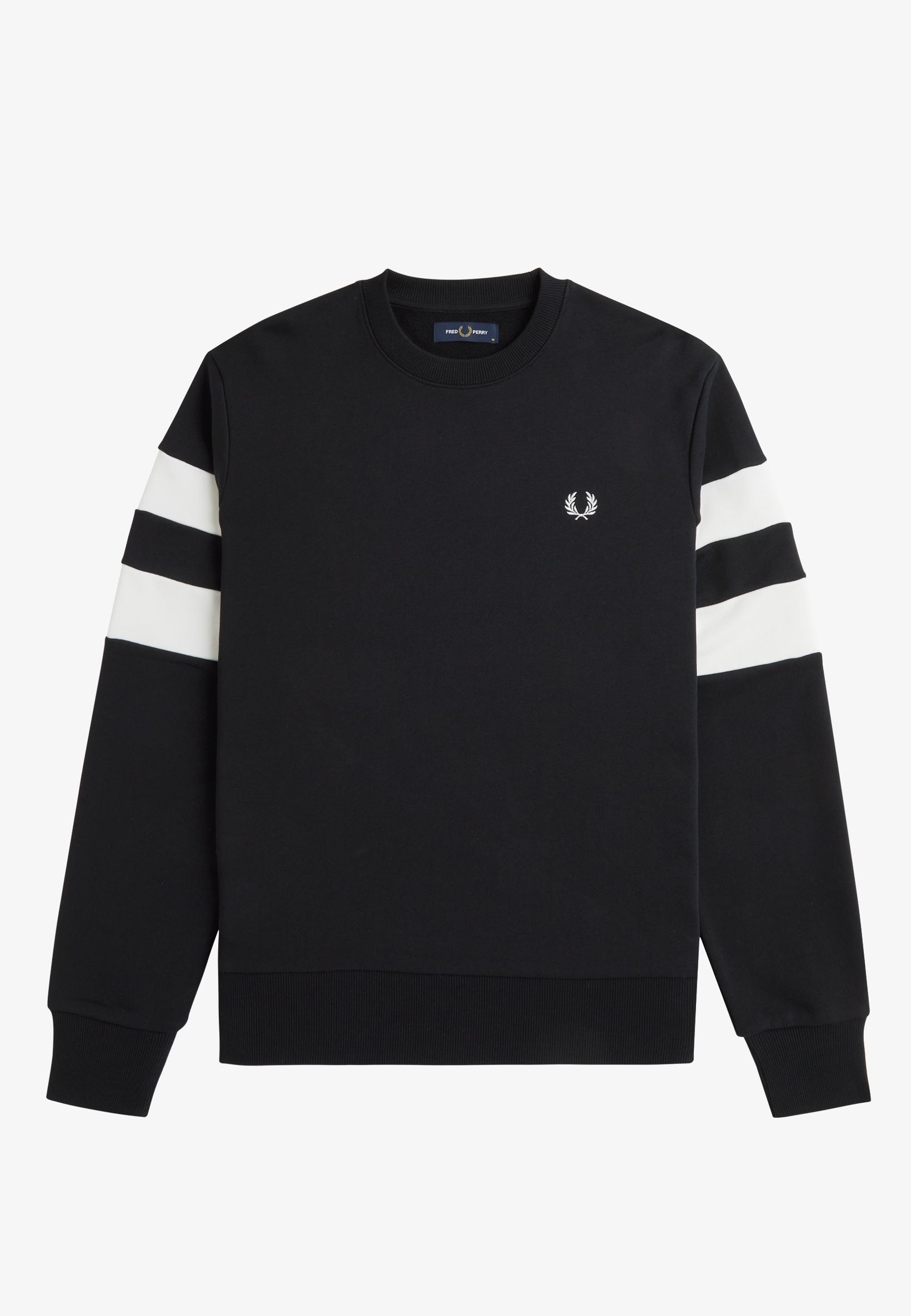 Fred Perry - Tipped Sleeve Black - Sweater Buy Cheap Largest Supplier