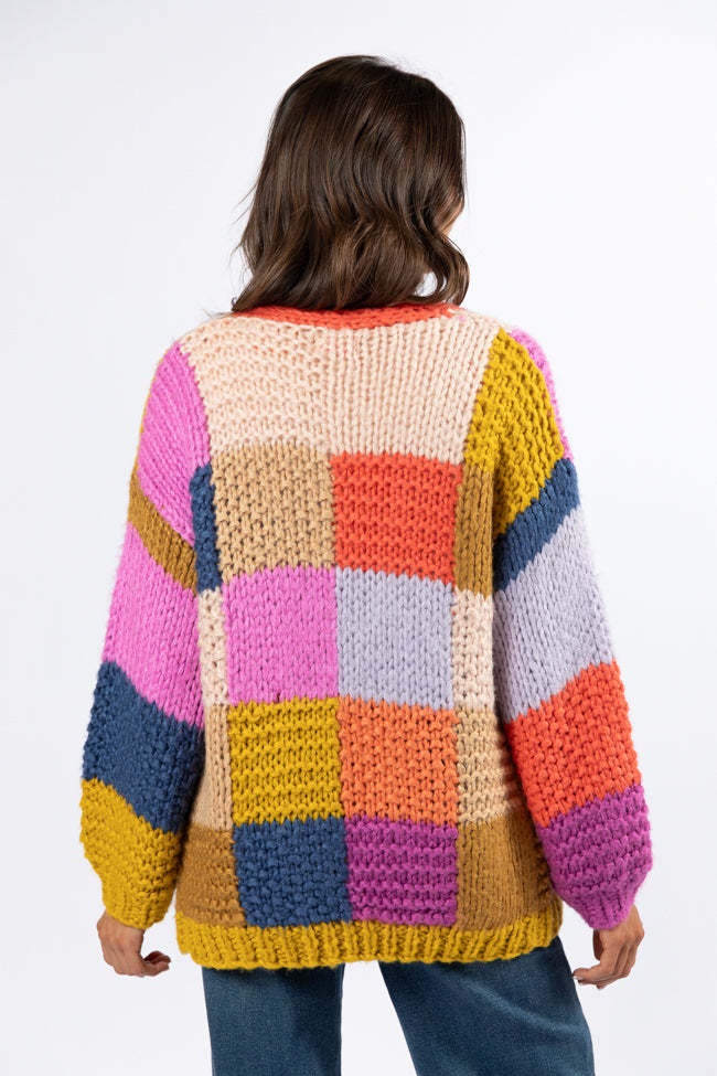 Still Deciding Multi Color Block Cardigan SALE Official For Sale