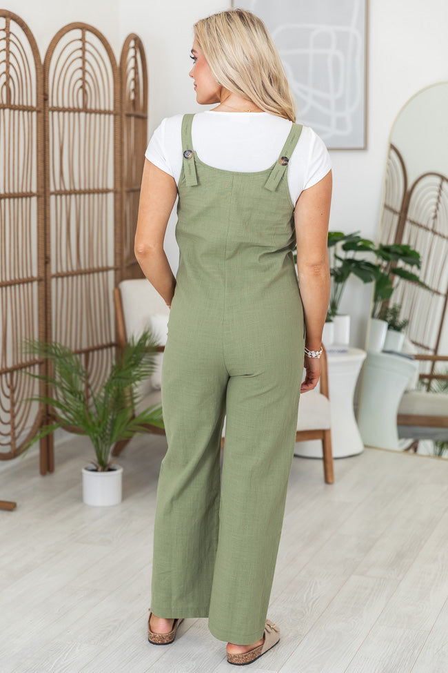 Get It Together Sage Woven Jumpsuit FINAL SALE Free Shipping Official