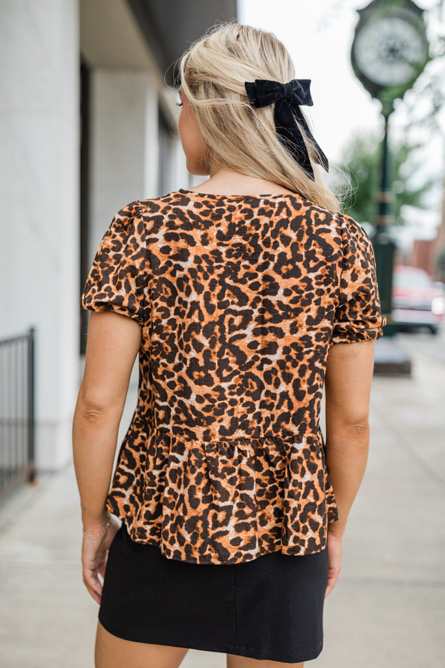 Running Wild Leopard Print Tie Front Blouse FINAL SALE Manchester Cheap Pice