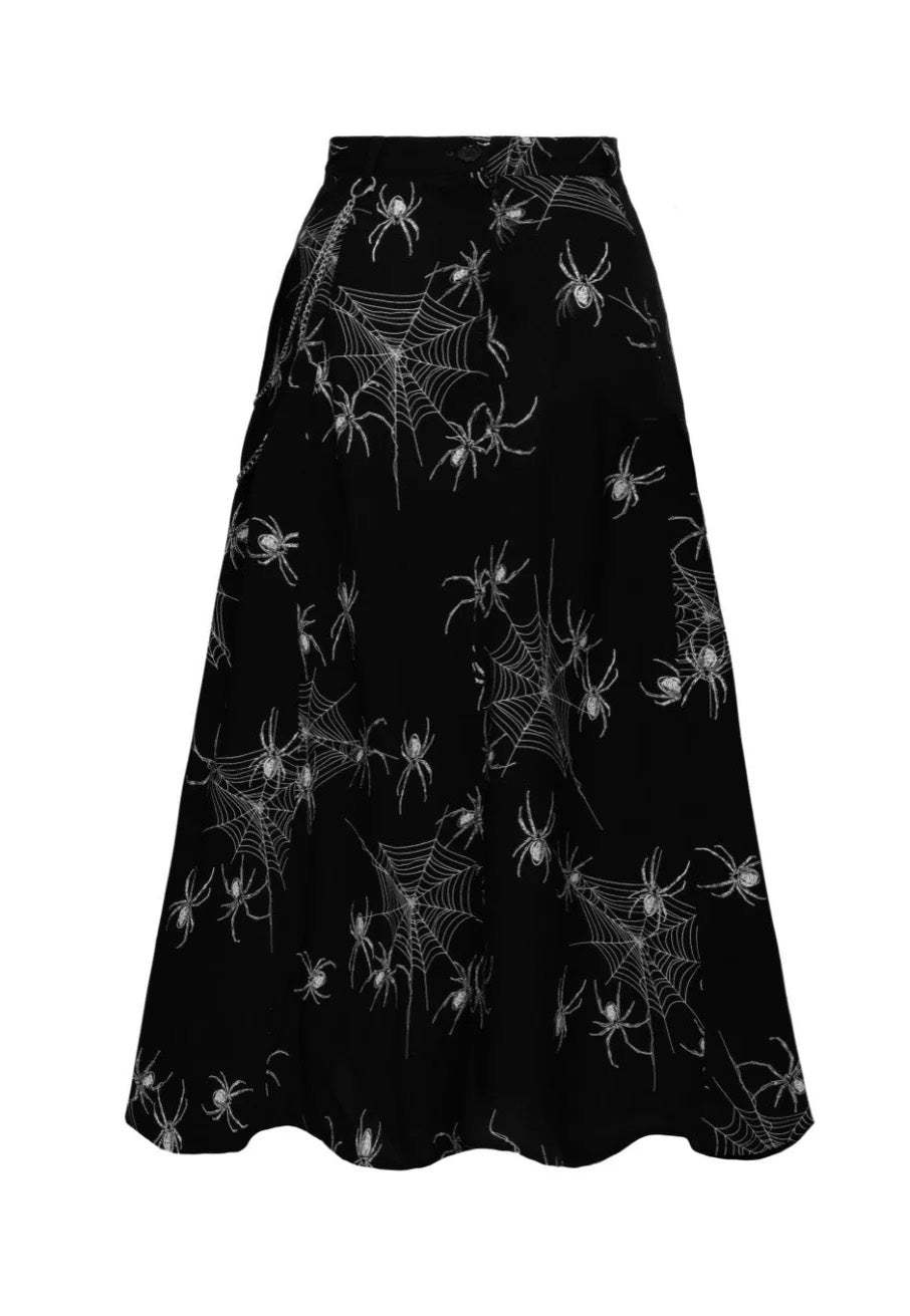 Hellbunny - Grungy Spider - Skirt Cheap Sale 2025 Unisex